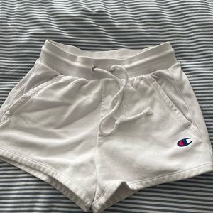 White champion sweat shorts